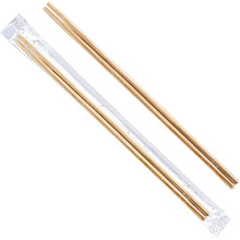 Палочки для еды 20 см, в индивидуальной ПП-упаковке, бамбук, 100 шт/упак