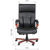 Кресло для руководителя "Chairman 421", кожа, металл, дерево, черный - 4