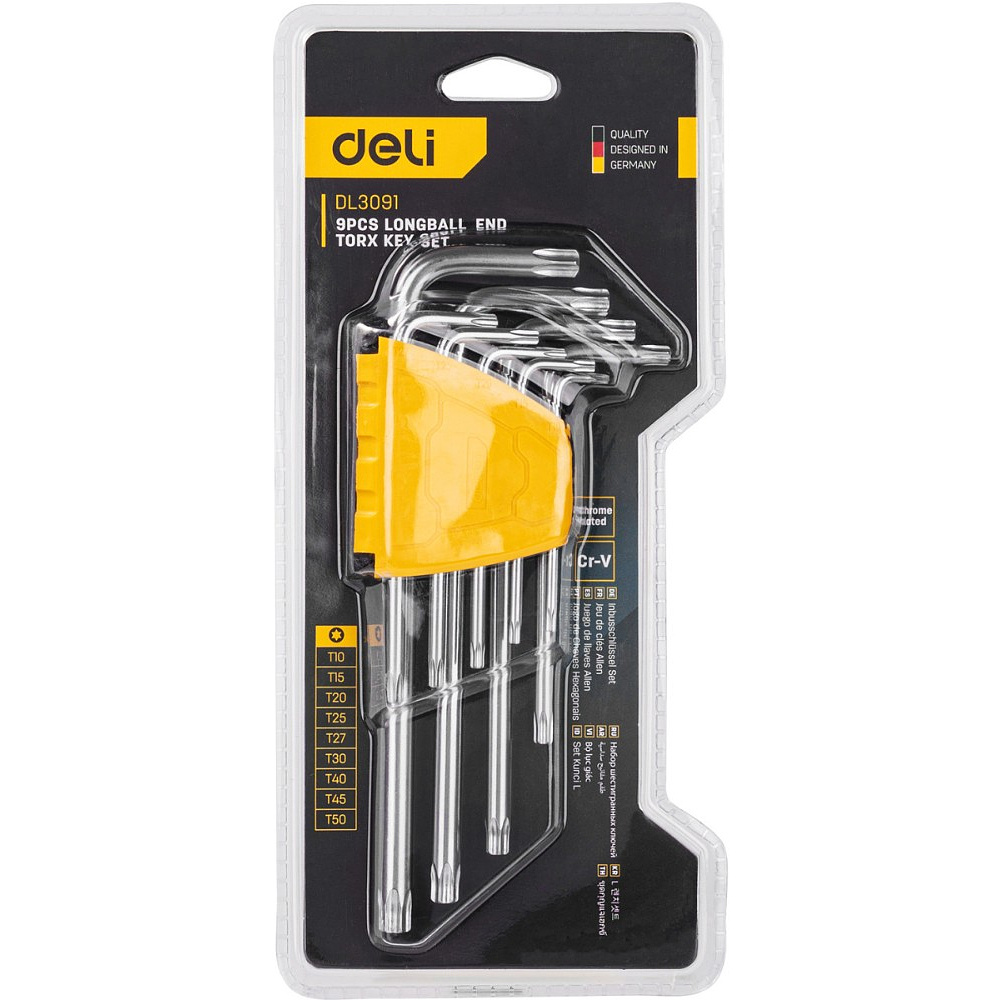 Набор ключей Г-образных Deli YS EDL3091 T10-T50, 9 шт. - 3