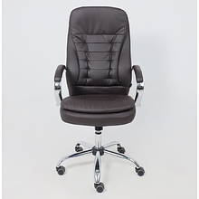 Кресло для руководителя AksHome "Richard new", экокожа, металл, коричневый