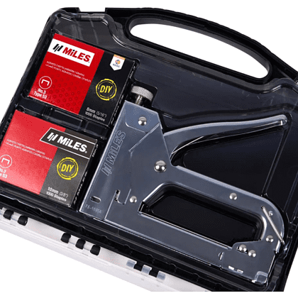 Набор инструментов Miles "5585KM3-D8-D10", степлер скобозабивной + скобы - 4