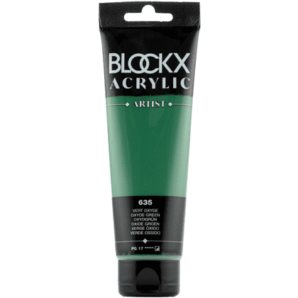 Краски акриловые "Blockx", 635 оксид зеленого, 120 мл