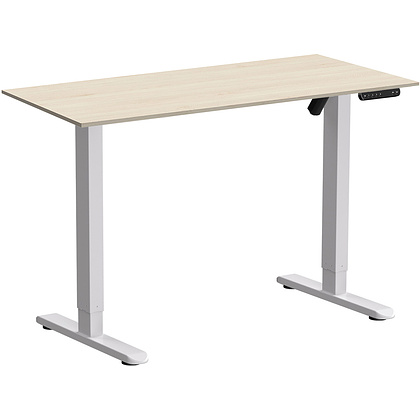 Стол с электроприводом WellDesk Basic 1300x675х18 белый/сосна аланд полярная (9191460+9072455)