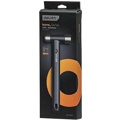 Молоток Deli HS EHT7008, 0,25 кг, Soft Touch, черный - 11