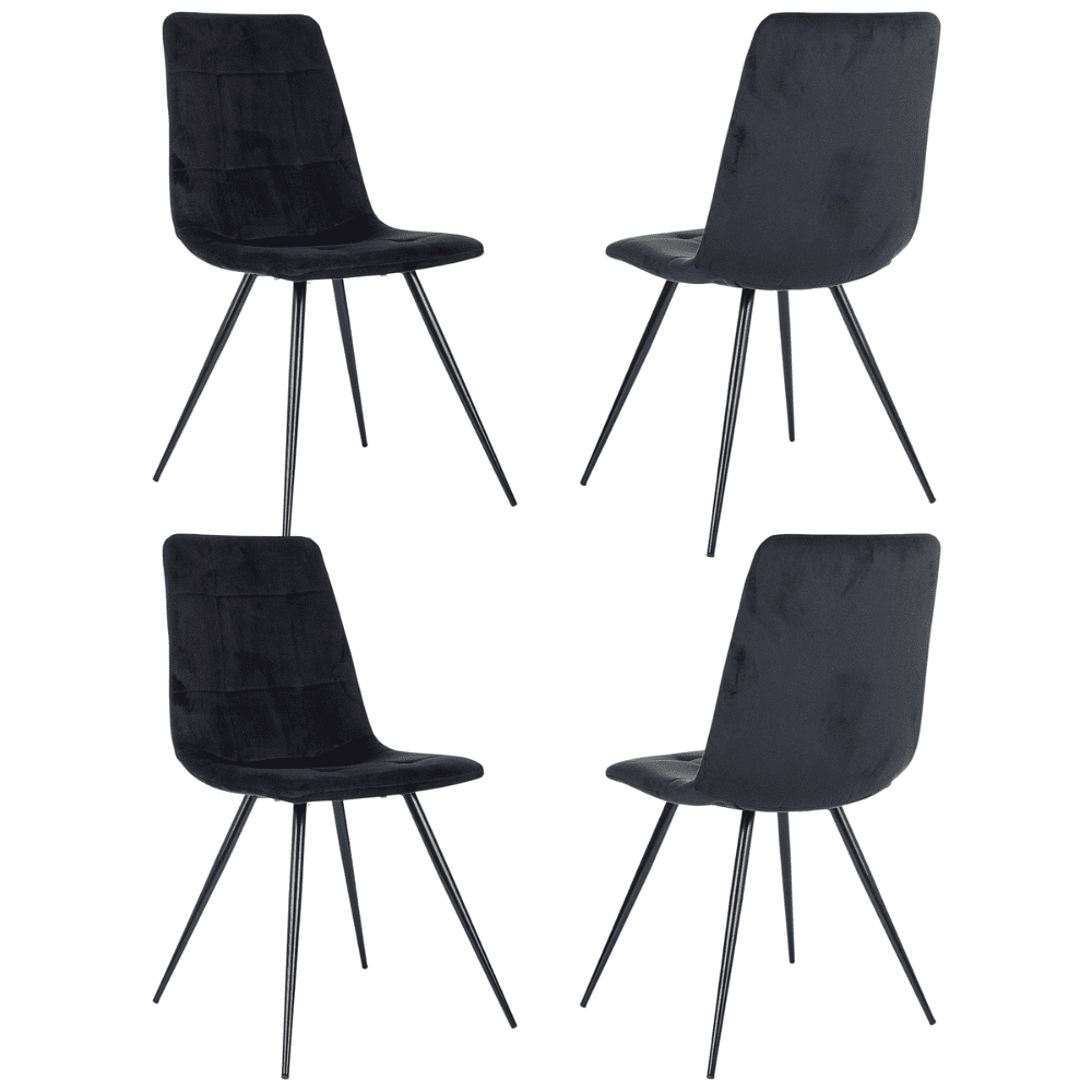 Стул Бюрократ "CH-K1_4", ткань, черный, металл, комплект 4 штуки