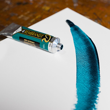 Краски масляные "Rembrandt", 683 ультрамарин зеленый, 15 мл, туба - 3