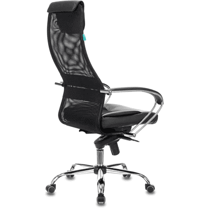 Кресло для руководителя Бюрократ "CH-609SL", экокожа, сетка, металл, черный - 3