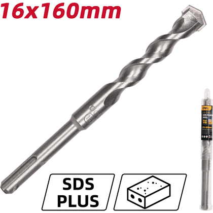 Бур по бетону Deli YS EDH-Y16160, 16 x 160 мм, SDS-PLUS - 2