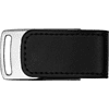 USB Flash 2.0 16 Gb VDL-014, метал, кож.зам., черный  - 2