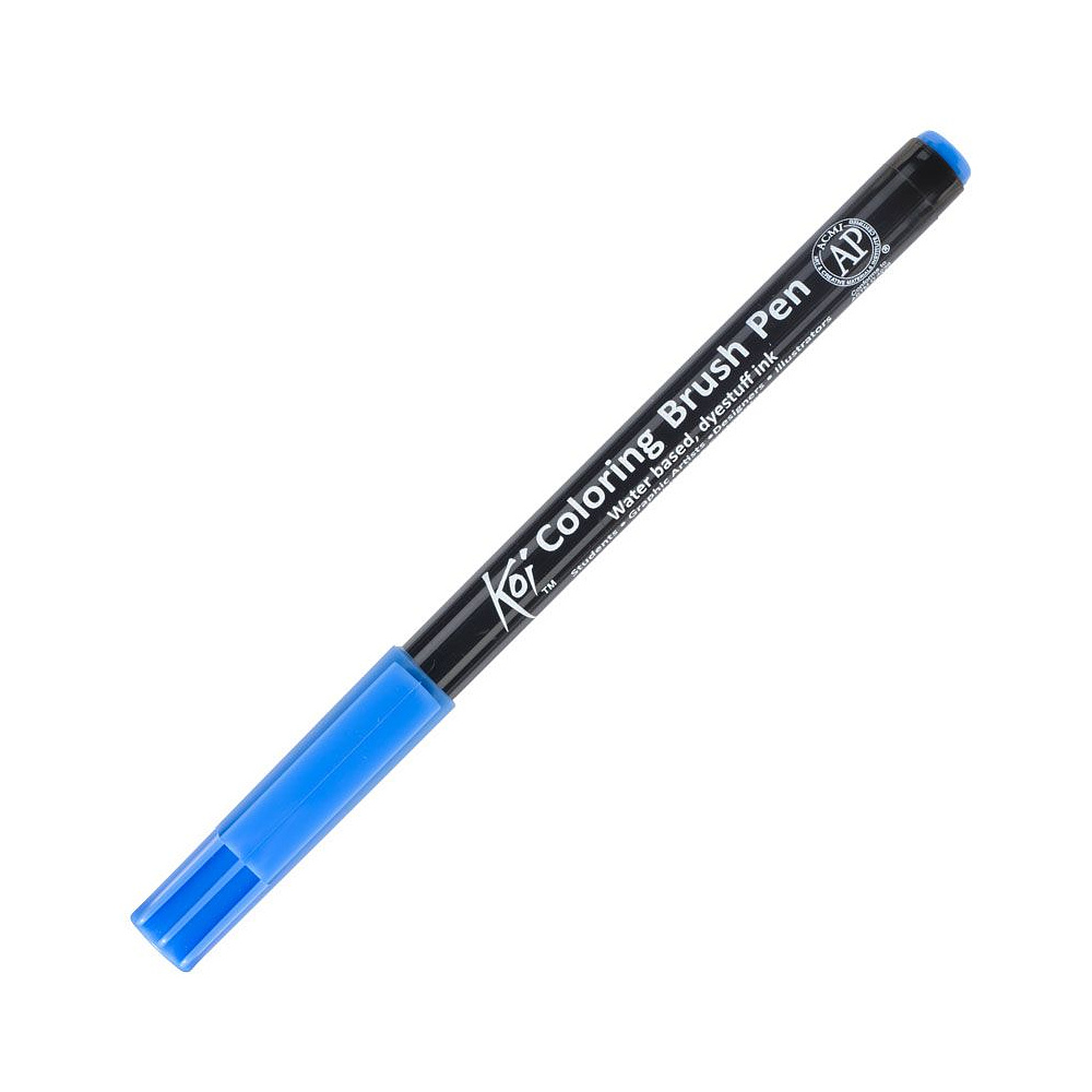 Маркер акварельный "Koi Color Brush", синий стальной