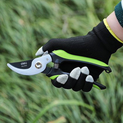 Секатор садовый "Deli" 200 мм, черный, зеленый - 6