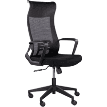 Кресло для руководителя "UTFC Рекорд М-878", пластик, черный 
