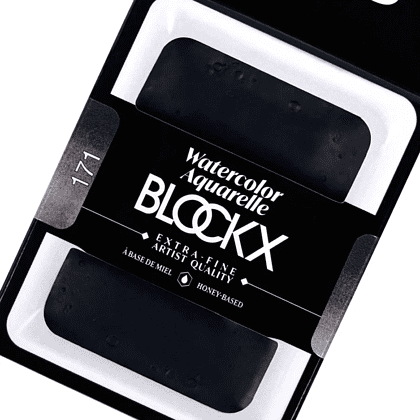 Краски акварельные "Blockx. Giant pan", 171 слоновая кость черная, 18 мл., кювета - 3