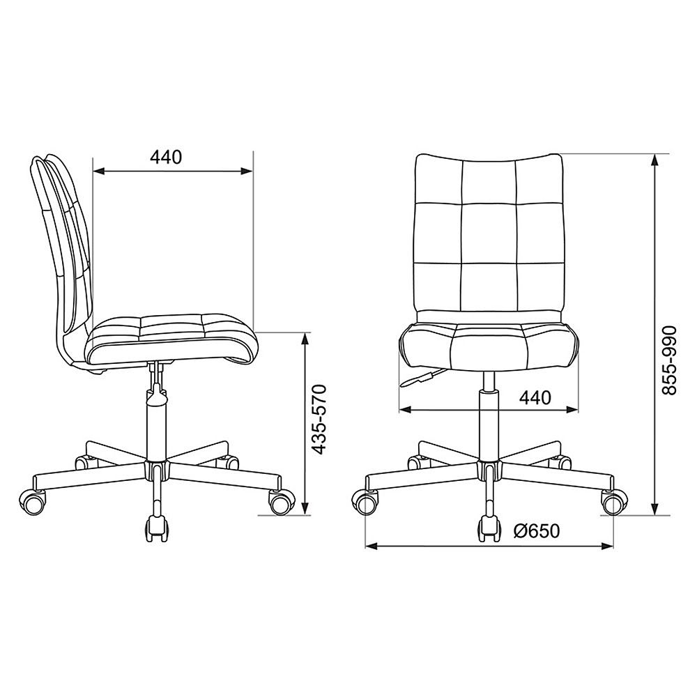 Кресло для персонала "Бюрократ СH-330M/LT", ткань, металл, песочный - 5