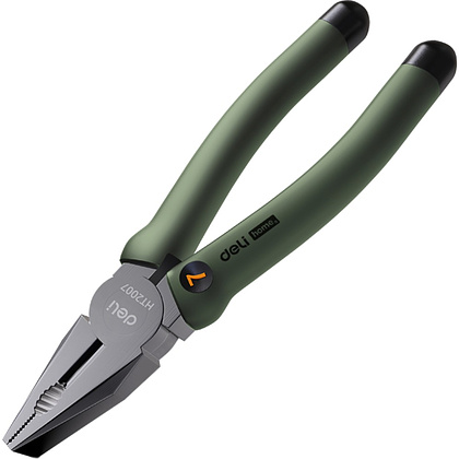 Плоскогубцы Deli HS EHT2007L, 180 мм, Soft Touch, зеленый