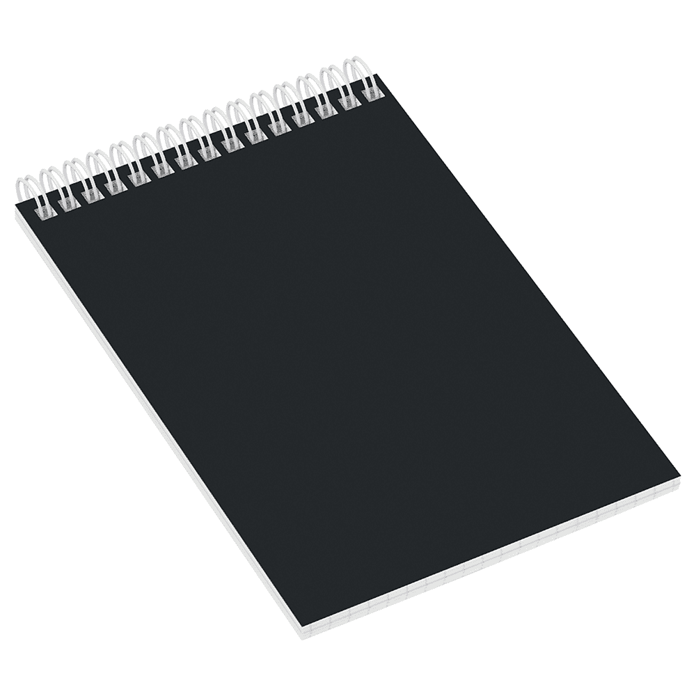 Блокнот "Для конференций", А5, 145х205 мм, 60 листов, в клетку, спираль сверху, черный - 2