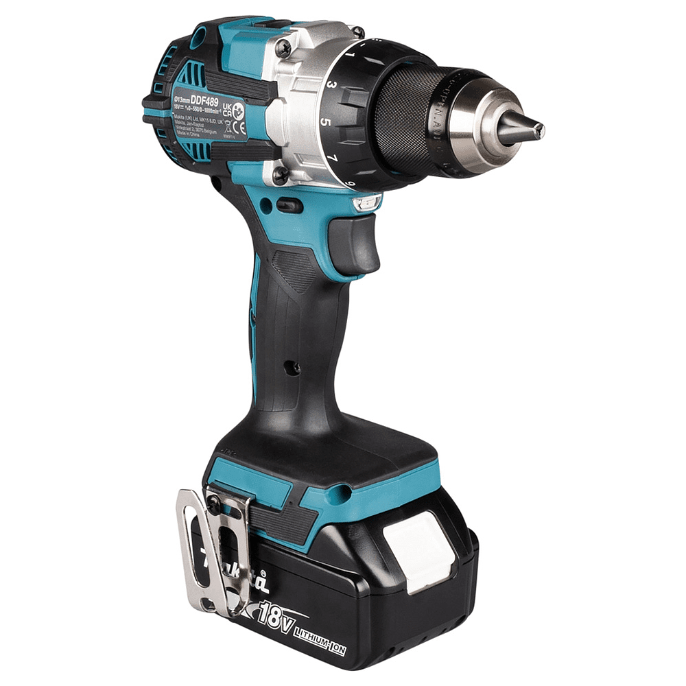 Дрель-шуруповерт аккумуляторная MAKITA DDF489RTJ, 18 В, 73 Нм, 5.0Ачx2, MakPac 2 - 10