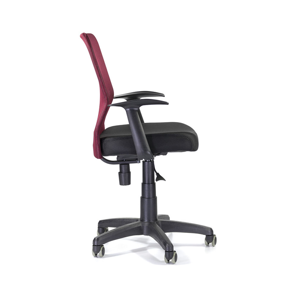Кресло для персонала CH-320 Энтер "Т-01 CP E13-К/E11-К", ткань, пластик, бордовый, черный - 3