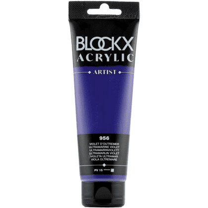 Краски акриловые "Blockx", 956 ультрамарин фиолетовый, 120 мл