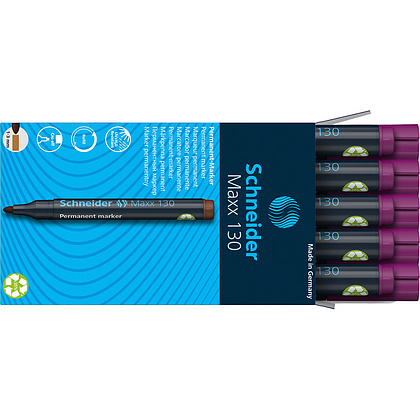 Маркер перманентный "Schneider Maxx 130", фиолетовый - 6