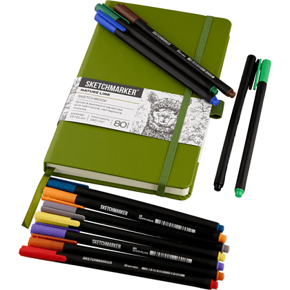 Ручка капиллярная "Sketchmarker Artist fine pen Main", 12 шт - 4