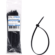 Хомут нейлоновый OnlyPro, 3.6х370 мм, черный, 100 шт