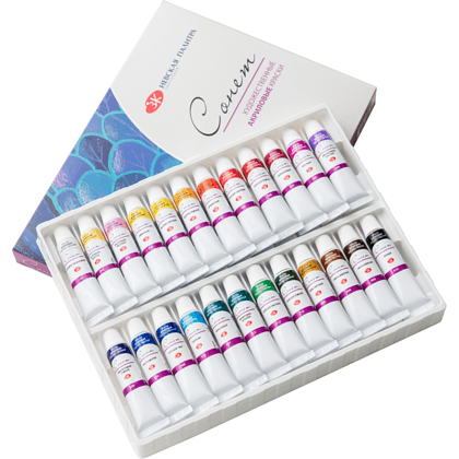 Краски акриловые "Сонет", 24 цвета, тубы - 4