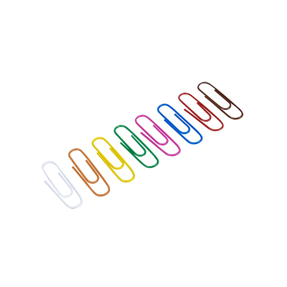 Скрепки цветные "Бугинком", 28 мм, 100 шт, цветные флуорисцентные - 3