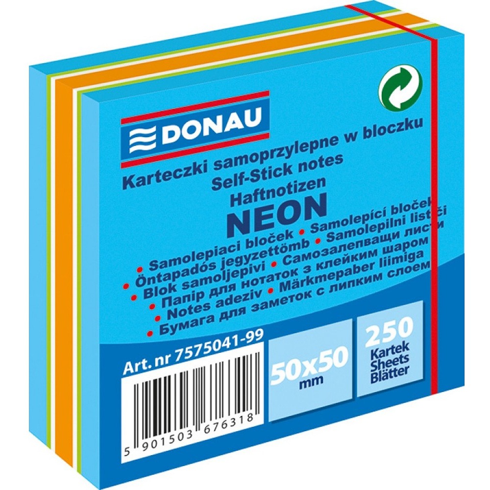 Бумага для заметок "Donau", 50x50 мм, 250 листов, синий