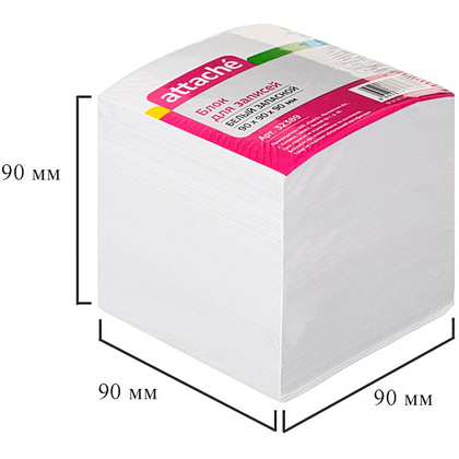 Бумага для заметок "Attache", 90x90x90 мм, белый - 2