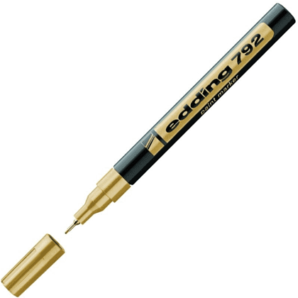 Маркер перманентный на нитрокраске Edding "792", белый - 3