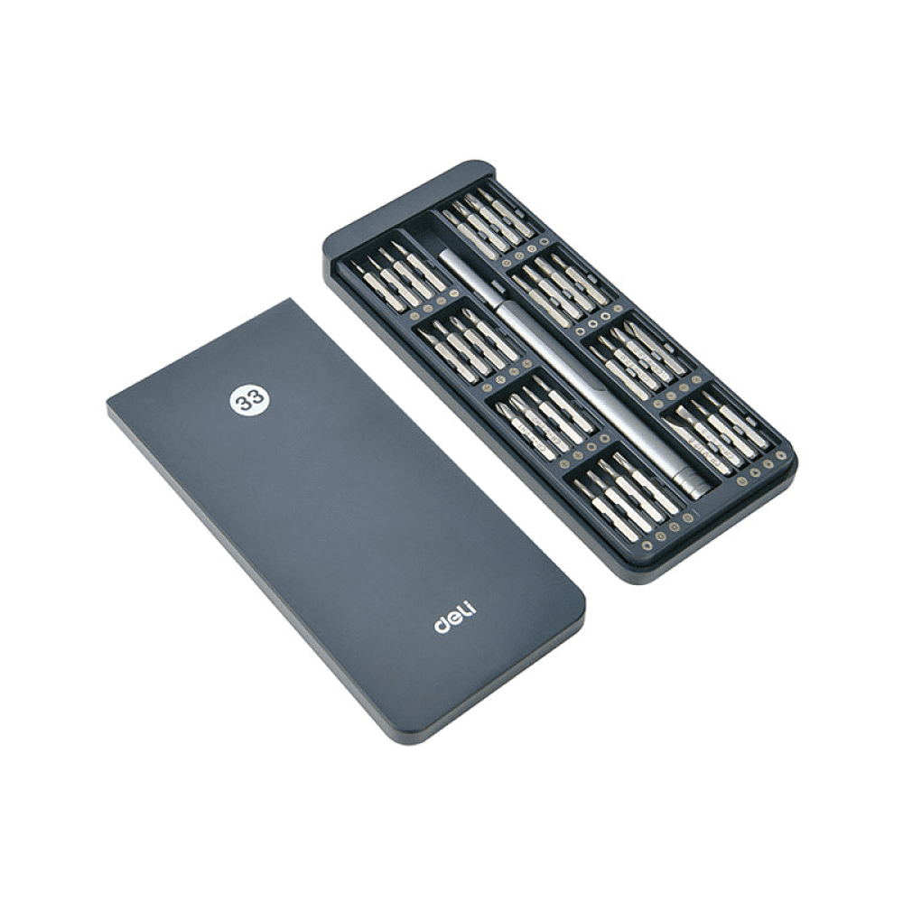 Набор прецизионных отверток DELI (отвертка + 32 биты), сталь S2 + Cr-V DL241033 179575