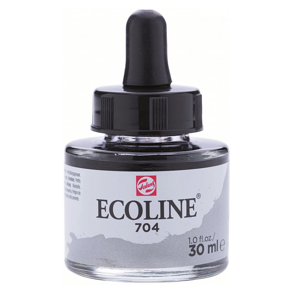 Жидкая акварель "ECOLINE", 704 серый, 30 мл