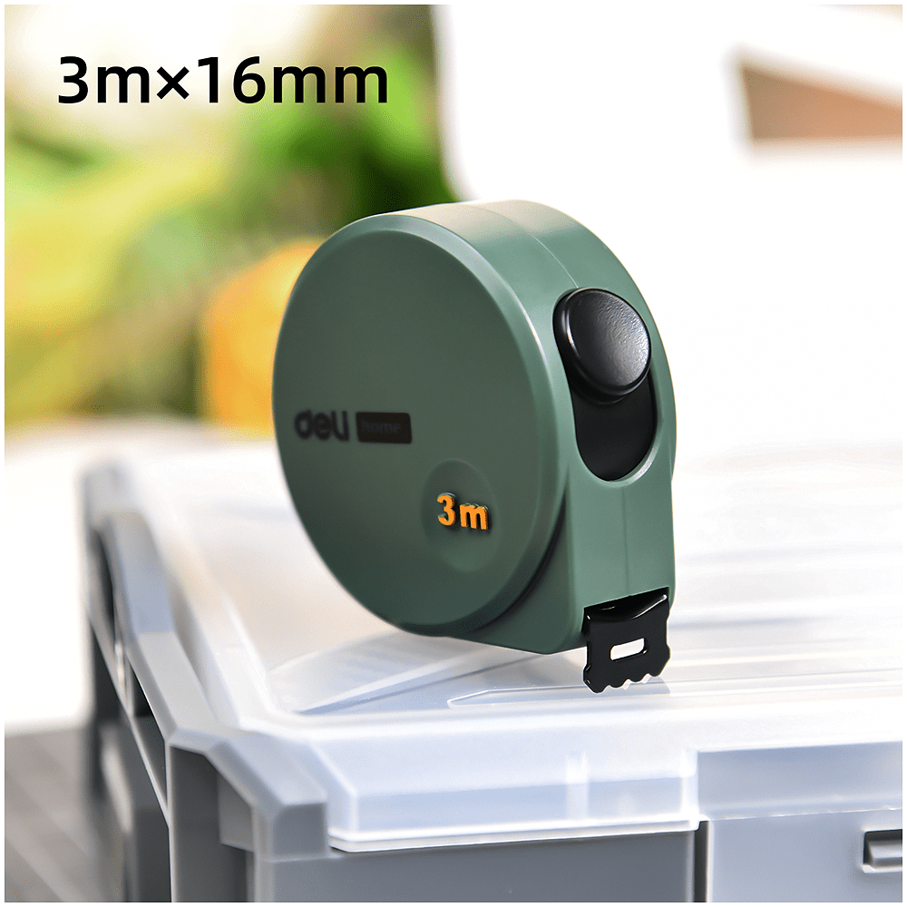 Рулетка Deli HS EHT8316L, 3 м х 16 мм, Soft Touch, зеленый - 2