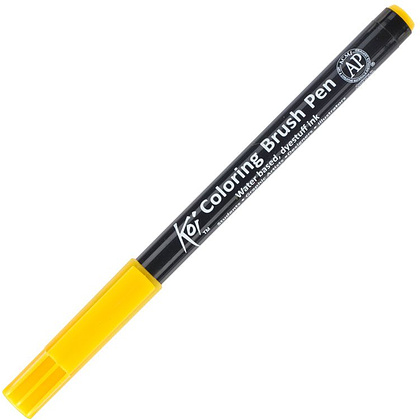 Маркер акварельный "Koi Color Brush", темно-желтый