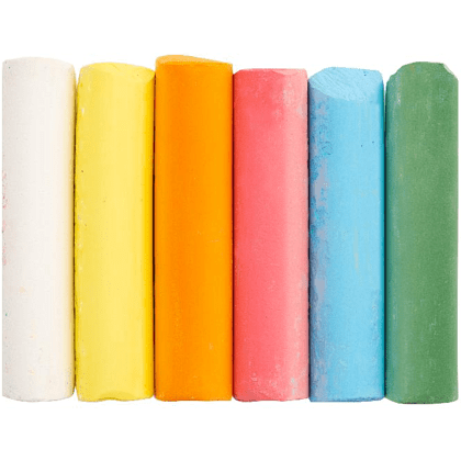 Мелки для асфальта "Цветик", 6 шт, ассорти