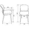 Стул для посетителей "Бюрократ KF-8W", ткань, металл, серый - 5