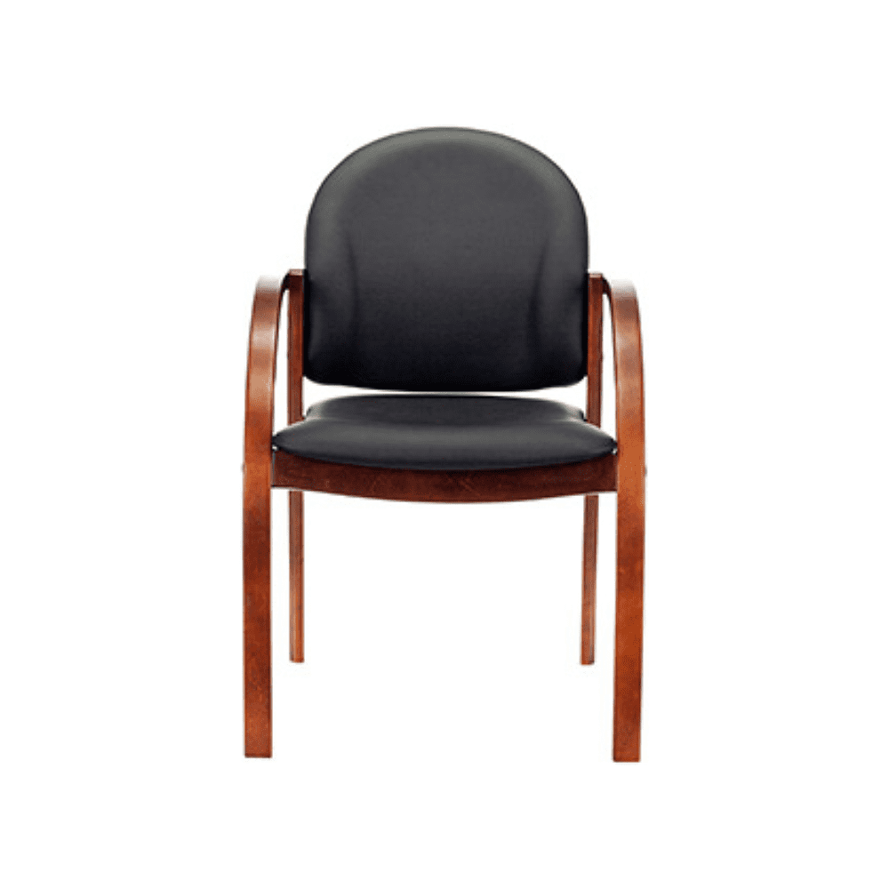 Стул Бюрократ "ДЖУНО", экокожа, черный, дерево - 2