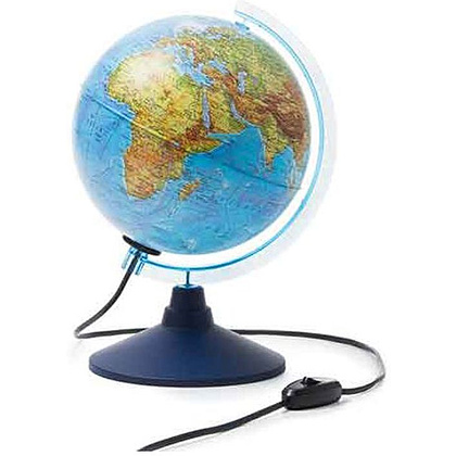 Глобус физический "Мир" с подсветкой, 21 см