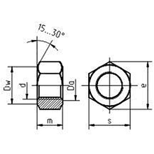Гайка шестигранная М10, DIN 934/ГОСТ 5927-70, цинк, 5 кг