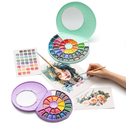 Краски акварельные "Himi", набор, 38 цветов, зелёный футляр - 7