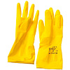 Перчатки латексные HQ Profiline, р-р M, с х/б покрытием, желтый - 8