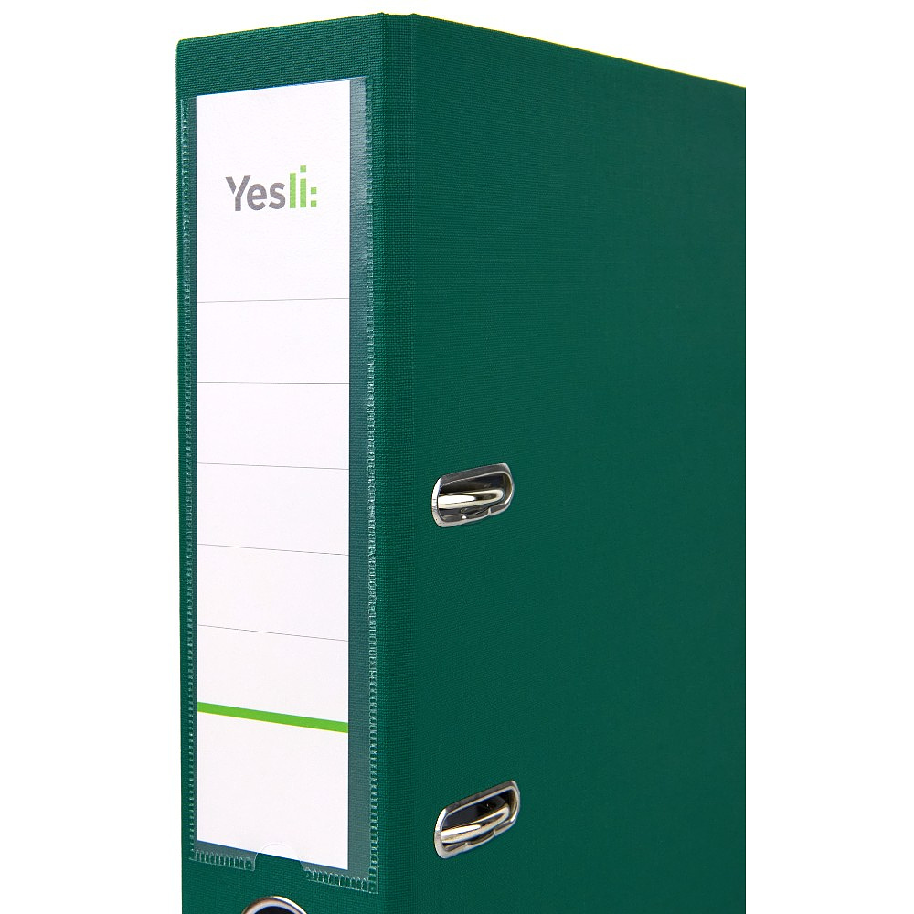 Папка-регистратор "Yesli:", А4,  75 мм, ПВХ Эко, зеленый - 2
