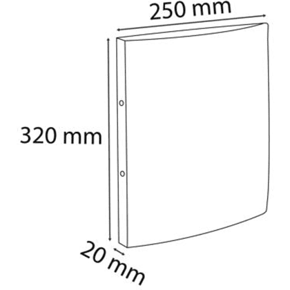 Папка на кольцах "Exacompta", картон, 20 мм, А4, синий - 4