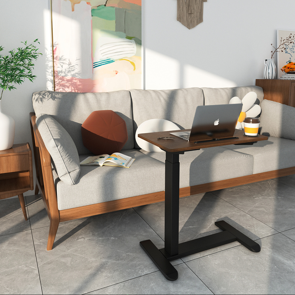 Стол подъемный с электроприводом одномоторный AOKE REST WOOD, черный/темное дерево (AK-MR-P20-C-BK+WN) - 2