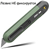 Нож строительный Deli HS EHT4008L, 135x30 мм, трапеция, Soft Touch, зеленый - 2