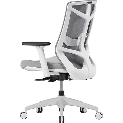 Кресло для руководителя "Nature II", каркас белый,ткань серая,3D подлокотники - 2