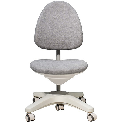 Кресло детское Ergosmart Maximus, ткань, серый, пластик, корпус белый, с чехлом "светлый лен" - 3