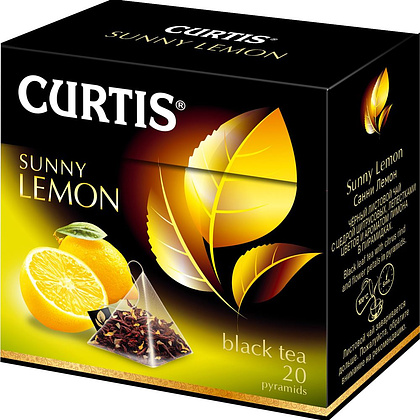 Чай "Curtis" Sunny Lemon, 20 пакетиков x1.7 г, черный