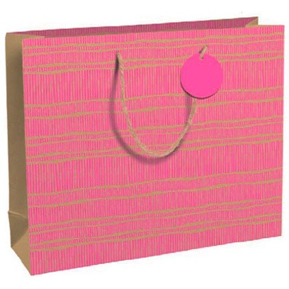 Пакет бумажный подарочный "Neon", 37.3x11.8x27.5 см, разноцветный